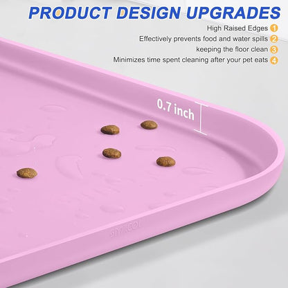 Silicone Pet Feeding Mat with Raised Edge - Image 4