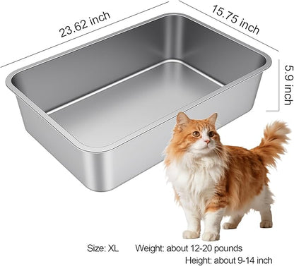 X-Large Stainless Steel Litter Box - Image 2