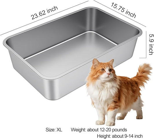 X-Large Stainless Steel Litter Box - Image 2