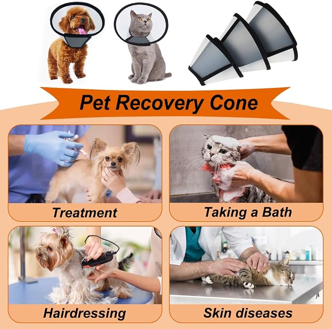 Vivifying Cat Cone, Adjustable Recovery Pet Cone, Three Sizes Lightweight - Image 6