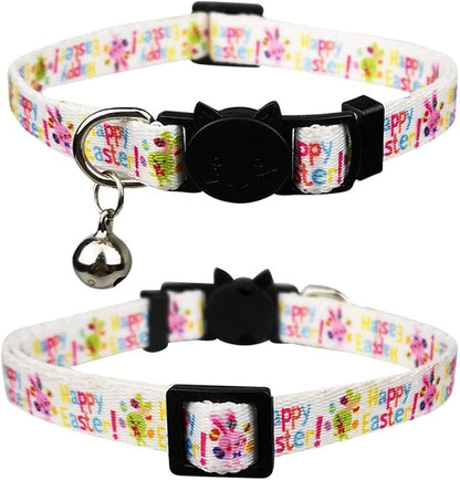 3 Pack Easter Cat Collar with Bell Breakaway Adjustable - Image 4
