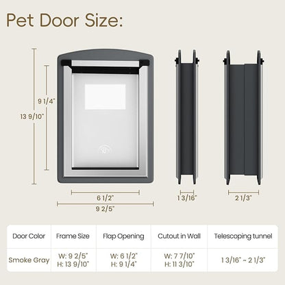 MAVRICFLEX Cat Door for Door, All-Stainless Steel Frame Cat Door - Image 3