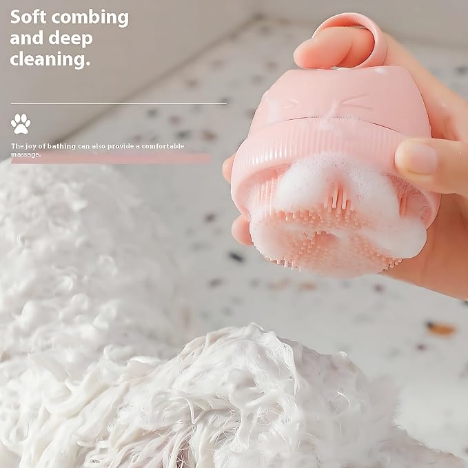 Silicone Cat Bath Brush – Pet Bathing Tool - Image 6