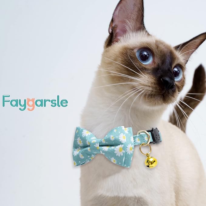 Faygarsle 2 Pack Cotton Designer Breakaway Cats Collar - Image 6