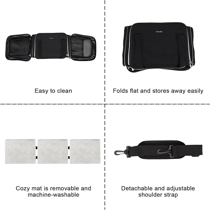 BAGLHER Cat Carrier Bag, Airline Approved Pet Carrier Soft Side Pet Travel 5 - Image 6