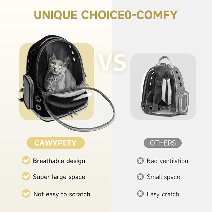Cat Backpack Carrier, Breathable Cat Carrier Large Space Bubble Pet Backpack - Image 2