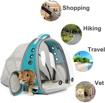 Cat Travel Backpack with Fan, Fit up to 12 lbs, Space Capsule Astronaut Clear - Image 5