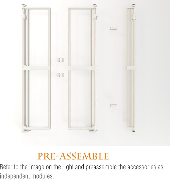 74-98" Extra Tall Cat Gate, Fits 33.85-42" Wide Opening, No Drilling Pressure - Image 6