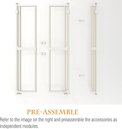74-98" Extra Tall Cat Gate, Fits 33.85-42" Wide Opening, No Drilling Pressure - Image 6