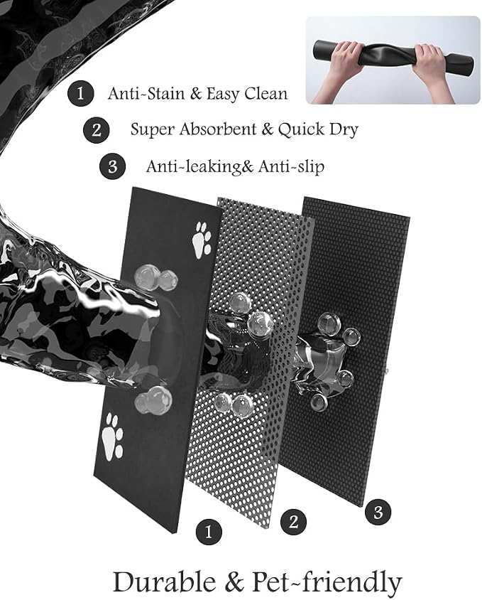 Pet Feeding Mat-Absorbent Dog Mat - Image 6