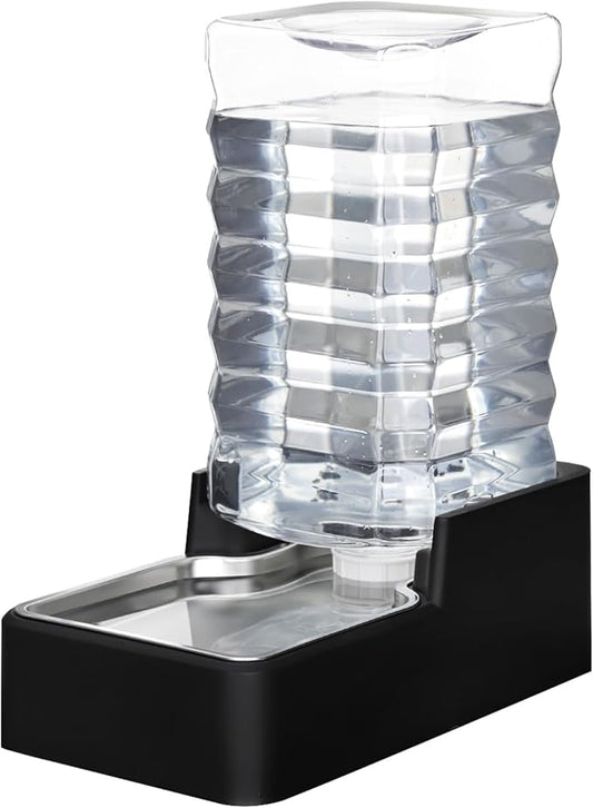 RIZZARI Stainless Steel Pet Water Feeder: 10L Gravity Leak-Proof Auto Refill by RIZZARI