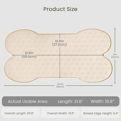 Dog Food Mat Anti-Slip Silicone Dog Bowl Mat Thicker Pet Placemat Waterproof - Image 2