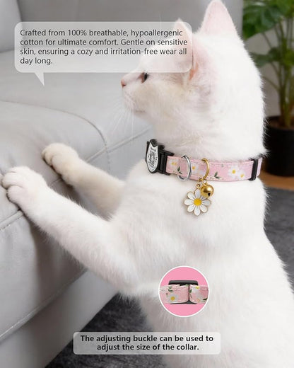 Cute Floral Breakaway Cat Collar - Image 3