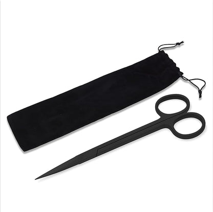 Mandala Crafts 10 Inches Black Stainless Steel Straight Aquarium Scissors - Image 4
