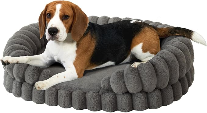 BALANCE Calming Dog Bed for Medium Sized Dogs, 30 Inches Oval Washable Pet Bed by BalancePet
