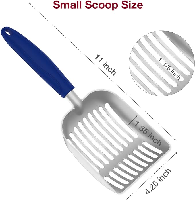 Cat Litter Scoop, Kitty Metal Scooper, Aluminum Alloy Sifter, Kitten Pooper - Image 2