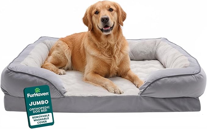 Furhaven Orthopedic Dog Bed for Large Dogs w/ Removable Bolsters & Washable by FurHaven