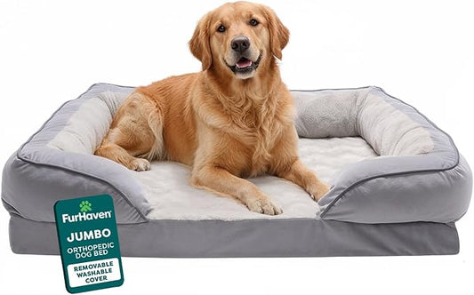 Furhaven Orthopedic Dog Bed for Large Dogs w/ Removable Bolsters & Washable by FurHaven