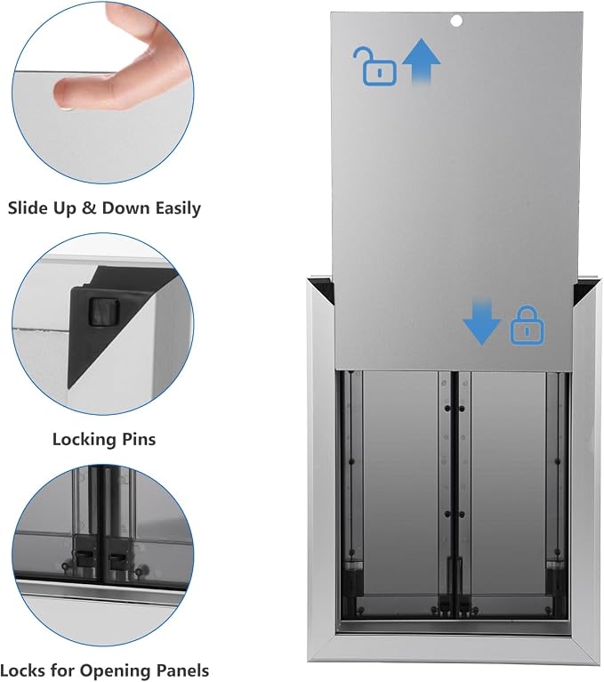 Large Dog Door, Aluminum Frame Doggy Door, Weatherproof Dogs Doors - Image 5