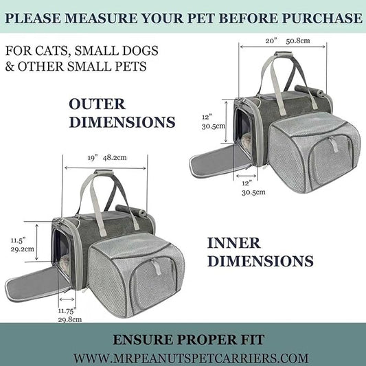 Mr. Peanut's Gold Series Big Apple XL Expandable Pet Carrier V3.0 - Image 2
