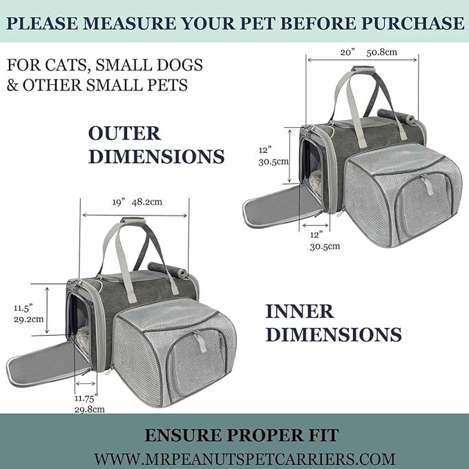 Mr. Peanut's Gold Series Big Apple XL Expandable Pet Carrier V3.0 - Image 3