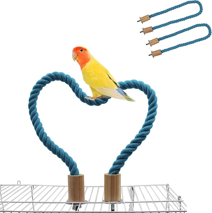 2 Pack Rope Perch, Cage Stand Pole Accessories, Climbing Toy by Dnoifne
