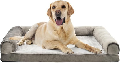 Amazon Basics Dog Bed with Cooling Gel Memory Foam, Pressure-Relief Support by AmazonBasics
