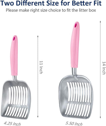 WePet Cat Litter Scoop, Aluminum Alloy Sifter, Kitty Metal Scooper, Deep Shovel - Image 3