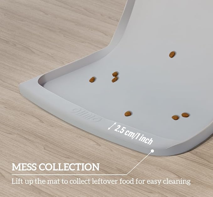 OHMO Dog Food Mat w/Residue Collection Pocket Silicone Pet Feeding Mat - Image 3