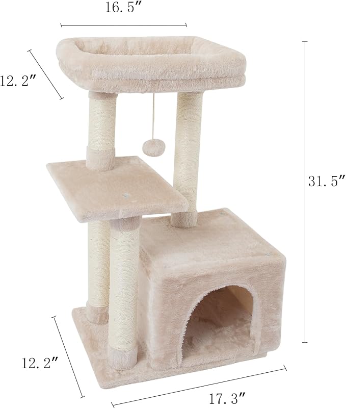 FISH&NAP Cute Cat Tree Kitten Cat Tower - Image 9
