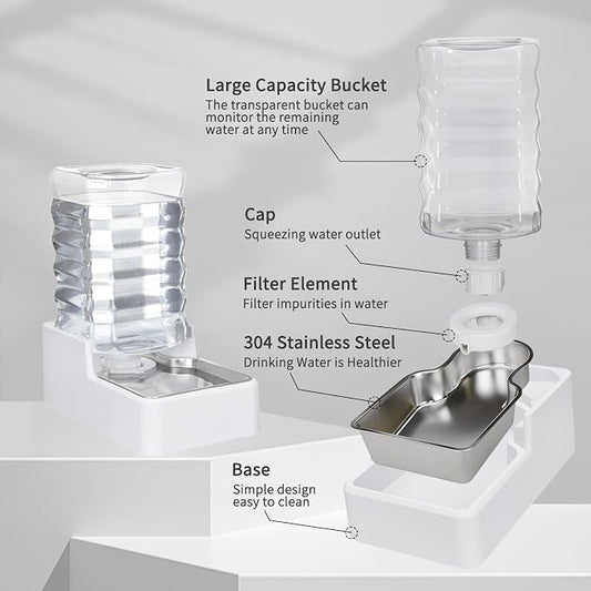 Automatic Dog and Cat Dispenser: 8L White Gravity Feeder - Image 2