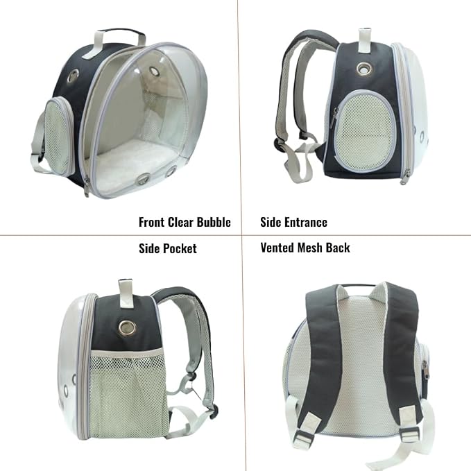 Small Animal Carrier Guinea Pig Backpack, Transparent, Breathable Backpack - Image 3
