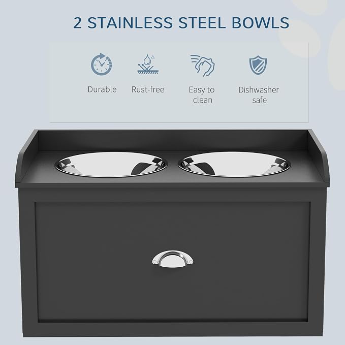 PawHut Dog Feeding Station - Image 5