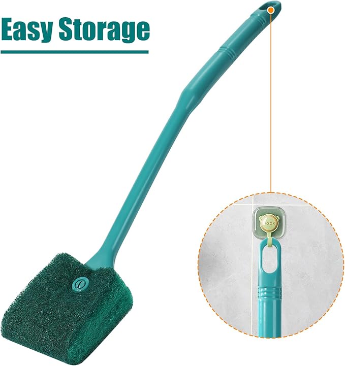 AQUANEAT Fish Tank Cleaning Tools, Aquarium Double Sided Sponge Brush, Algae - Image 3