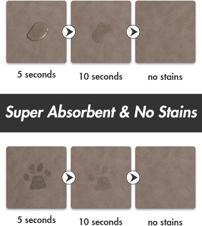 Absorbent Dog Water Mat for Food and Bowl - Image 2