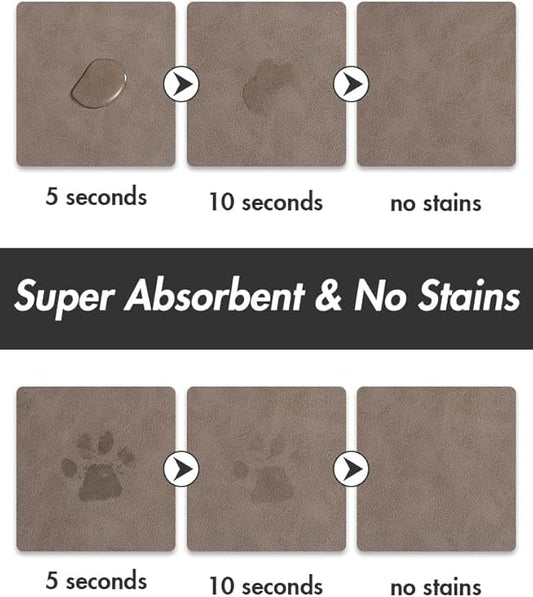 Absorbent Dog Water Mat for Food and Bowl - Image 2