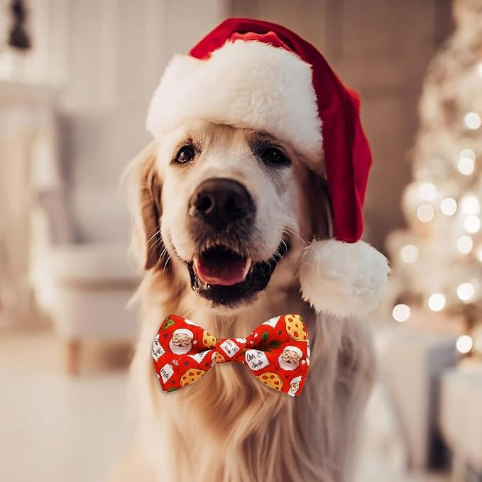 Christmas Dog Collar with Bow Tie Set, Adjustable Puppy Collar - Image 7