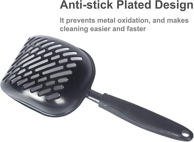 Metal Cat Litter Scoop with a Deep Shovel Design | Solid Aluminum & Non-Stick - Image 6