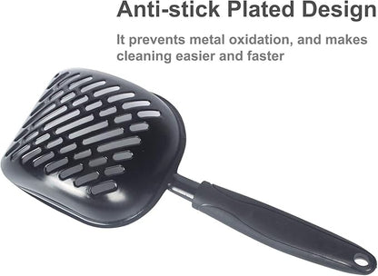 Metal Cat Litter Scoop with a Deep Shovel Design | Solid Aluminum & Non-Stick - Image 6