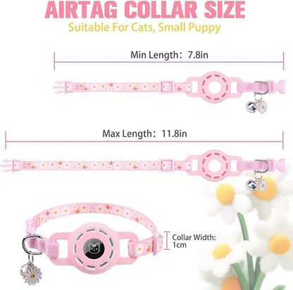 BINGPET AirTag Cat Collar with Bells, Upgraded Safety Elastic Collar with - Image 2