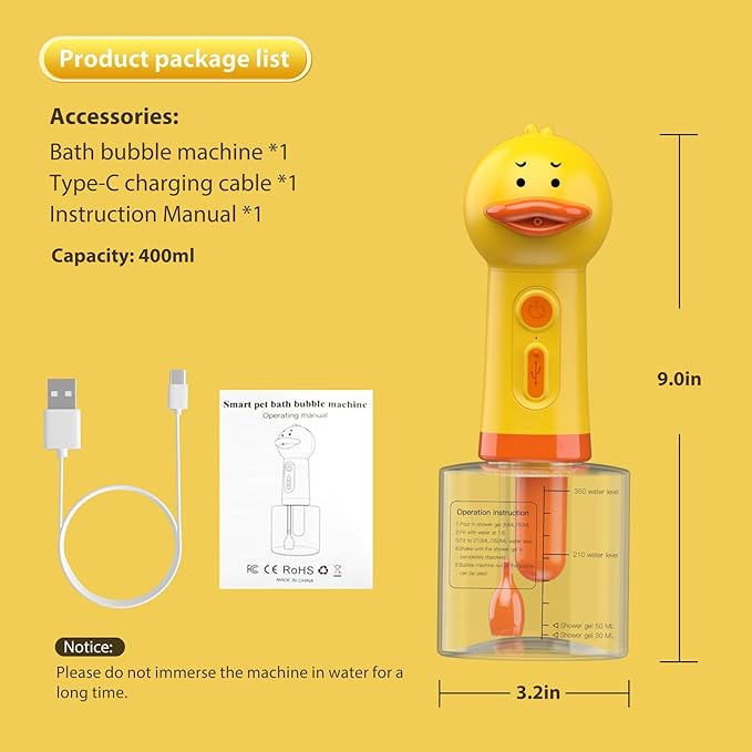 Electric Dog Shampoo Dispenser & Foam Sprayer – Automatic Dog Soap Dispenser - Image 4