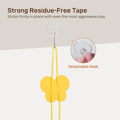 Potaroma Interactive Cat Feather Toys 5 Pcs, Cat Teaser Retractable Hanging - Image 5