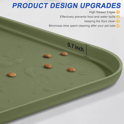 Silicone Pet Feeding Mat with Raised Edge - Image 4