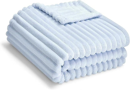 Soft Fleece Baby Blanket Ultra Cozy Blue Baby Blankets by Eonkasp