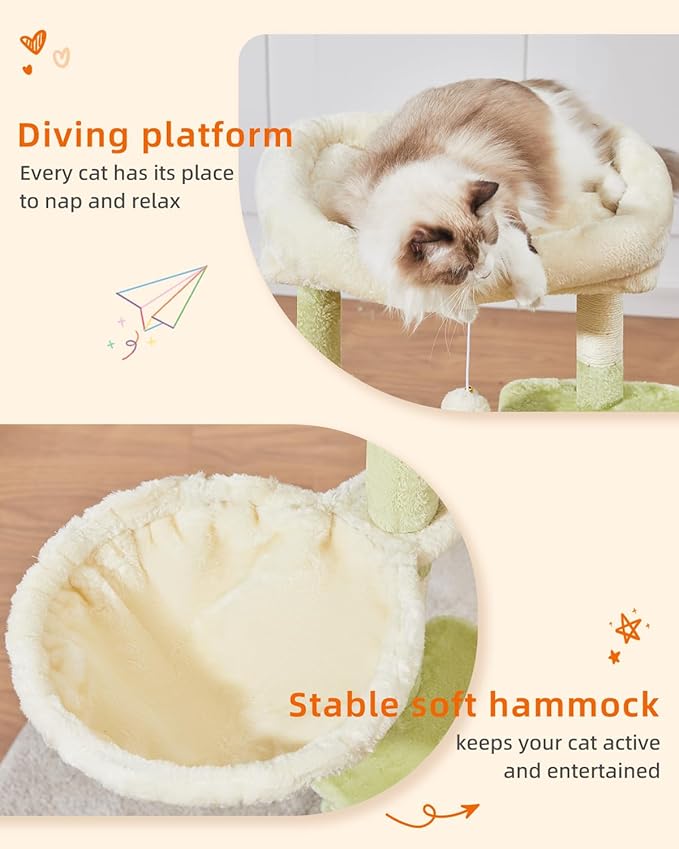 Taoqimiao Cat Tree, 38.5-Inch Cat Tower - Image 4