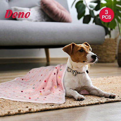 Dono 1 Pack 3 Dog Blankets, Soft Fluffy Fleece Pet Blanket Warm Sleep Mat Paw - Image 8
