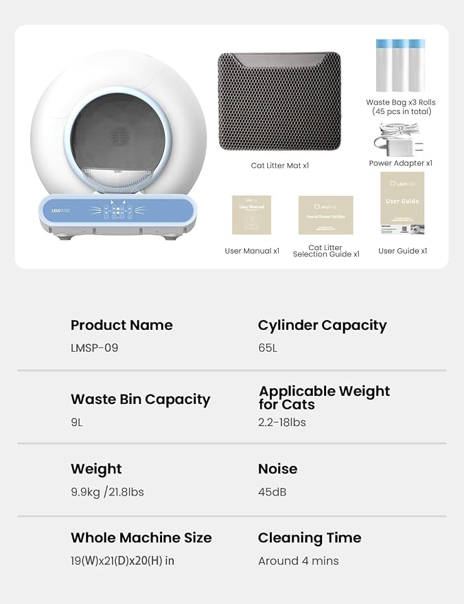 Self Cleaning Litter Box, Integrated Safety Automatic Cat Litter Box Self - Image 8