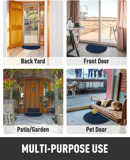 tchdio Semicircular Durable Rubber Doormat- Non Slip Front Door Mat - Image 7
