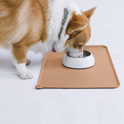 AUDWUD Silicone Waterproof Pet Feeding Mats, Anti Slip Bowl Pad, Dog Mat - Image 7