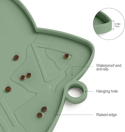 Coomazy Avocado Non-Slip Cat & Dog Feeding Mat - Image 3